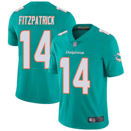 Nike Miami Dolphins #14 Ryan Fitzpatrick Aqua Green Team Color Men Stitched NFL Vapor Untouchable Limited Jersey
